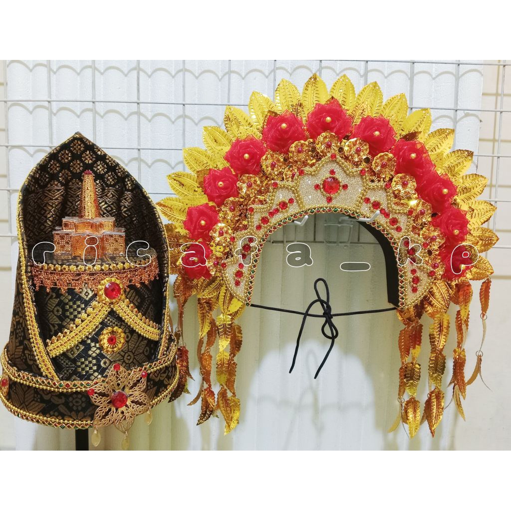 (03) SEPASANG AKSESORIS ACEH TERBARU  - AKSESORIS ADAT ACEH - SET ACEH (CEWE&COWO) - SUNTING DAN TOP