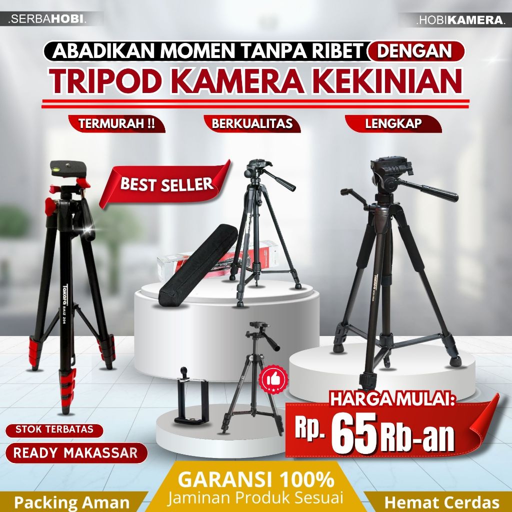 Tripod Kamera Profesional Cocok Untuk Kamera dan Handphone