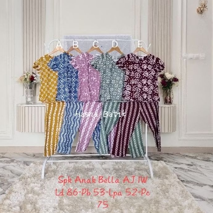 Setelan Celana Luza (Spk. Anak Bella AJ 1W) Batik Pekalongan