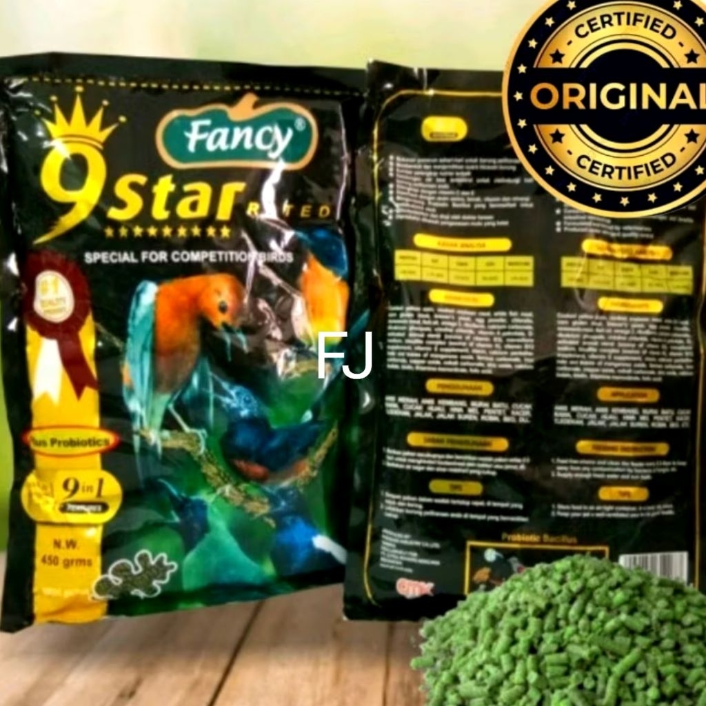 fancy 9 star plus probiotik seaweed pur burung hijau pakan burung anis tledekan gunung murai kacer