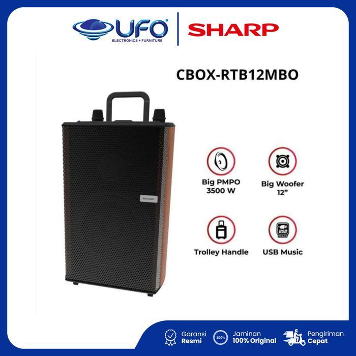 Sharp Speaker Aktif CBOXTRB12MBO Big PMPO 3500W Big Woofer 12 Inch USB Music