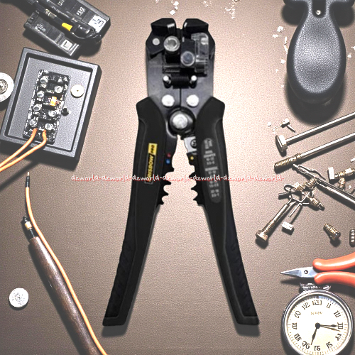 Krisbow 8inchi Wire Stripping Pliers Black Tang Pengupas Kabel Penjepit Warna Hitam Praktis Desain E