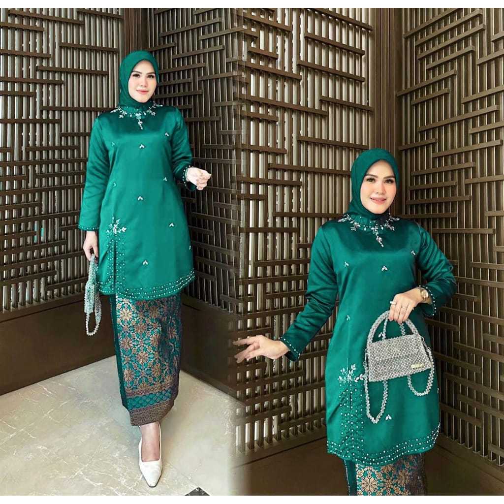 NEW (FREE HIJAB) Setelan kebaya belah samping modern // kebaya seragam wanita terbaru // kebaya prem