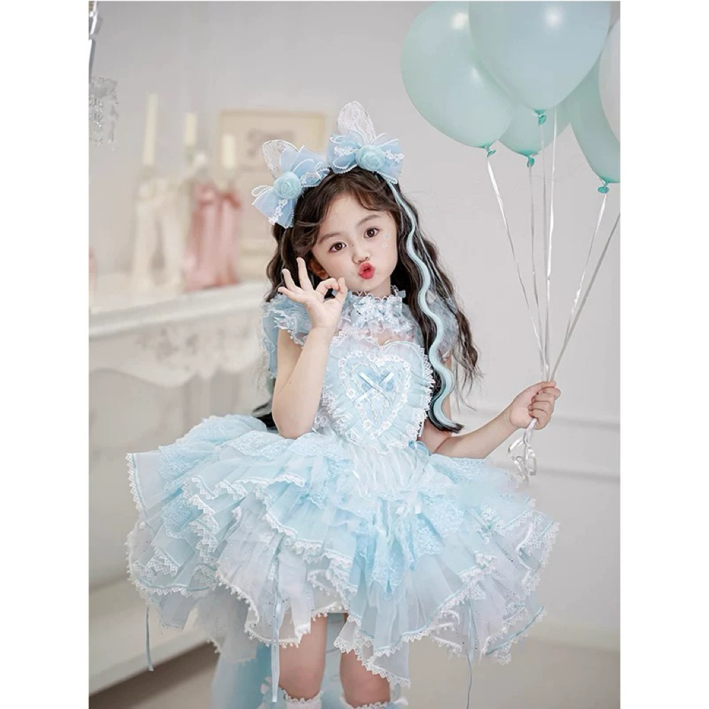 Dress Elsa Frozen Lolita Anak-anak (CS005) | Baju Anak Perempuan | Dress Lolita | Dress Anak-anak | 