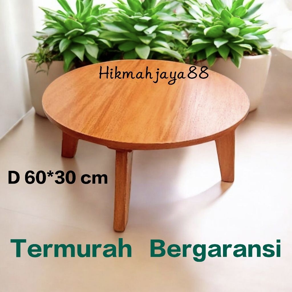 meja lesehan bulat/Meja bulat/ meja bundar minimalis diameter 60*T 30 cm