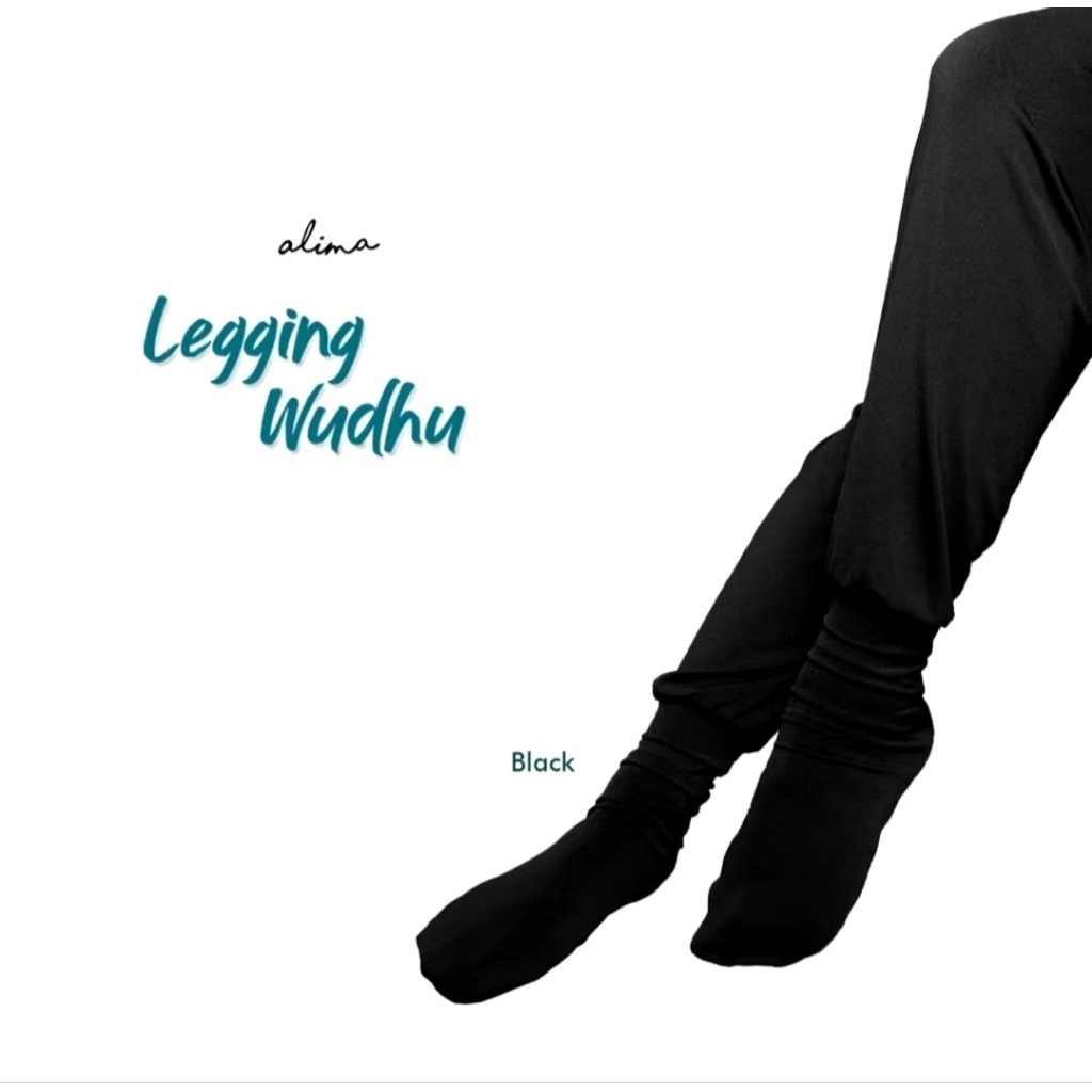 PRELOVED Alima Legging Wudhu Celamis Wanita Hitam Celana Inner Gamis Muslimah Dewasa Black