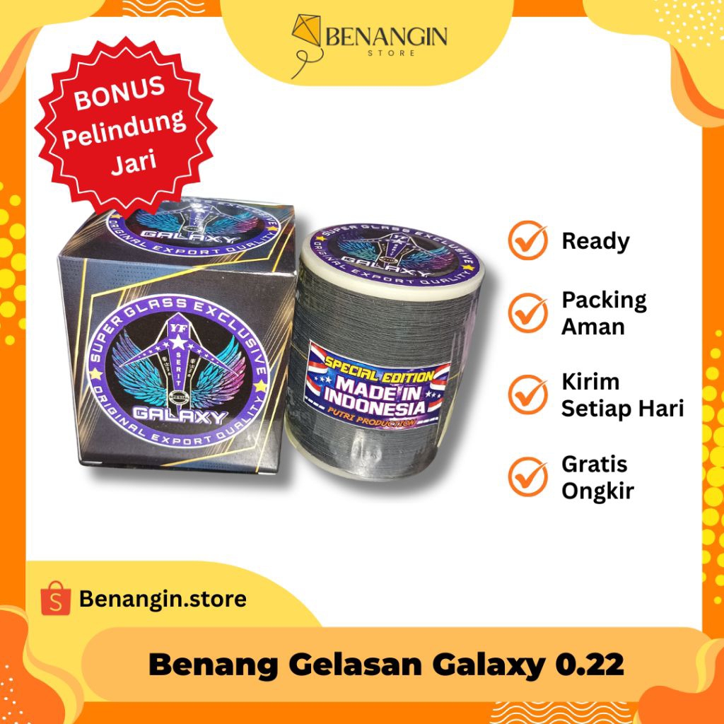 Benang Gelasan Galaxy 0.22 Panjang 2000 Yard |Gelasan Matot| |Benang Layangan|