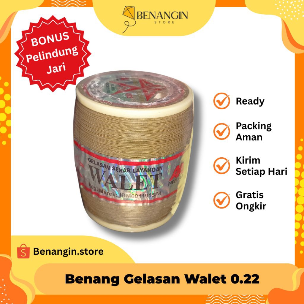 Benang Gelasan Walet 0.22 Panjang 2000 Yard |Gelasan Matot| |Benang Layangan|