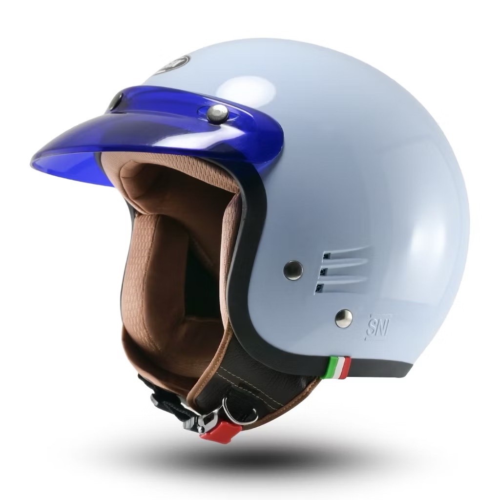 Helm Retro Bogo Dewasa Pria Wanita Kekinian SNI Helm R six Pet Hitam