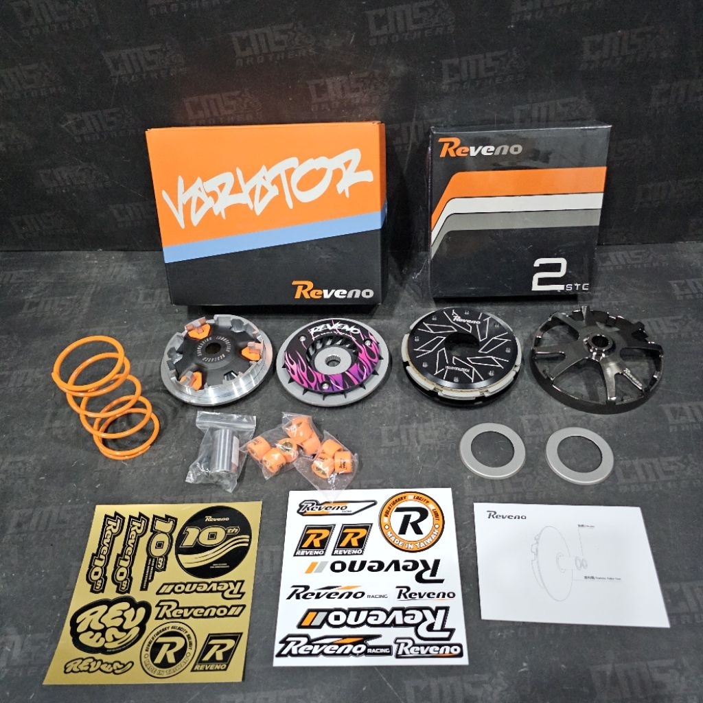 Variator Flywheel Pulley Hawaian & Kopling Reveno Clutch 2.0 Mangkok Kampas Ganda Reveno Piaggio Ves