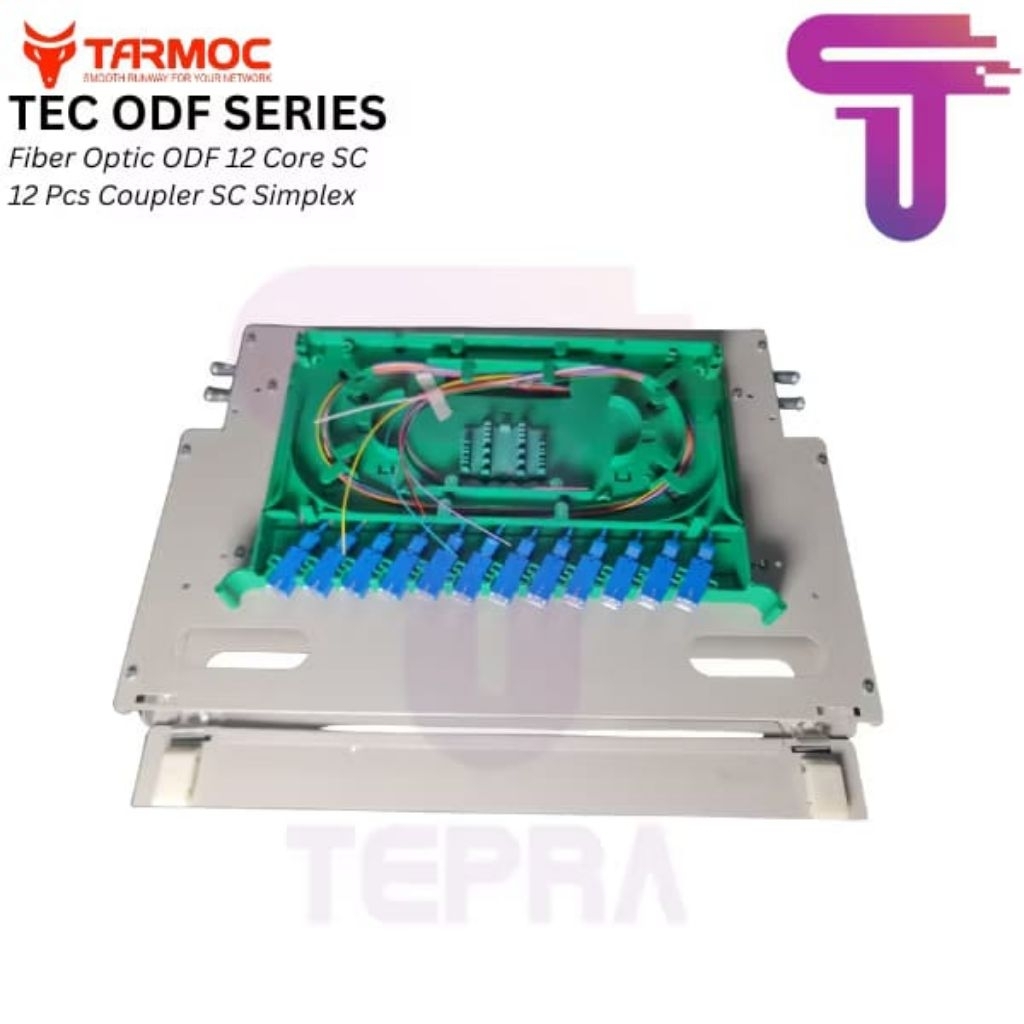 Tarmoc TEC-ODF-12C-SC | Fiber Optic ODF 12 Core / OTB 12 Core SC Lengkap