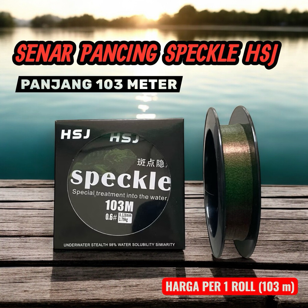 SENAR PANCING SPECKLE HSJ SENAR SAMAR,KUAT DAN TIDAK MUDAH KERITING PANJANG 103 M