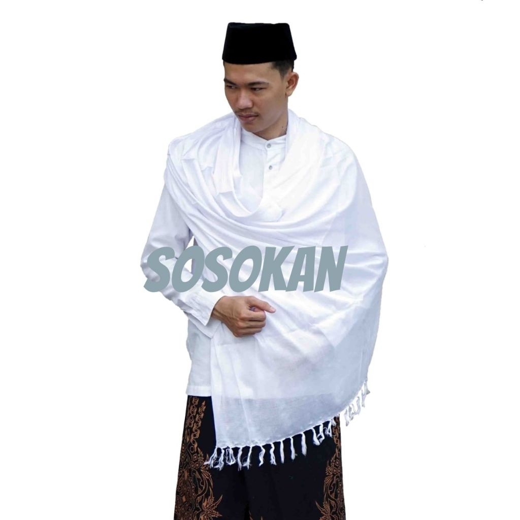 sorban rida putih polos panjang rida solo rayon sorban habib haji
