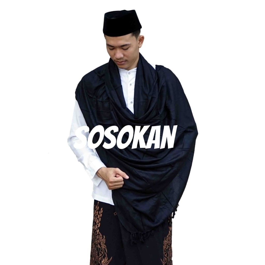 sorban rida hitam polos panjang rida solo rayon sorban habib haji