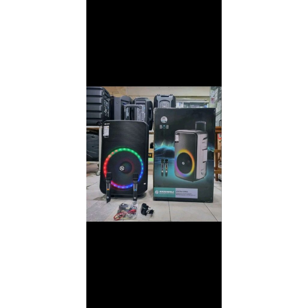 Promo Sale Speaker Aktif 15"inch Portable Wireless Hardwell Vision-15 Pro Original -- 1buah Speaker