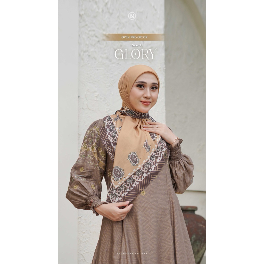 PROMO SP ✅TERBARU 2025✅GLORY SCARF NADHEERA LUXURY//HIJAB SEGIEMPAT NADHEERA//HIJAB SEGIEMPAT MOTIF 
