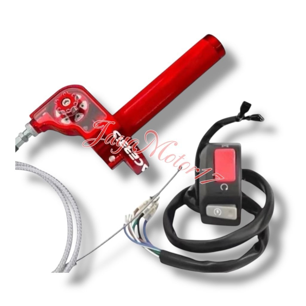 PAKET 2in1 GAS SPONTAN ACERBIS V2 PLUS SAKLAR KANAN KG59 UNIVERSAL ALL MOTOR VARIO BEAT SCOOPY MIO S