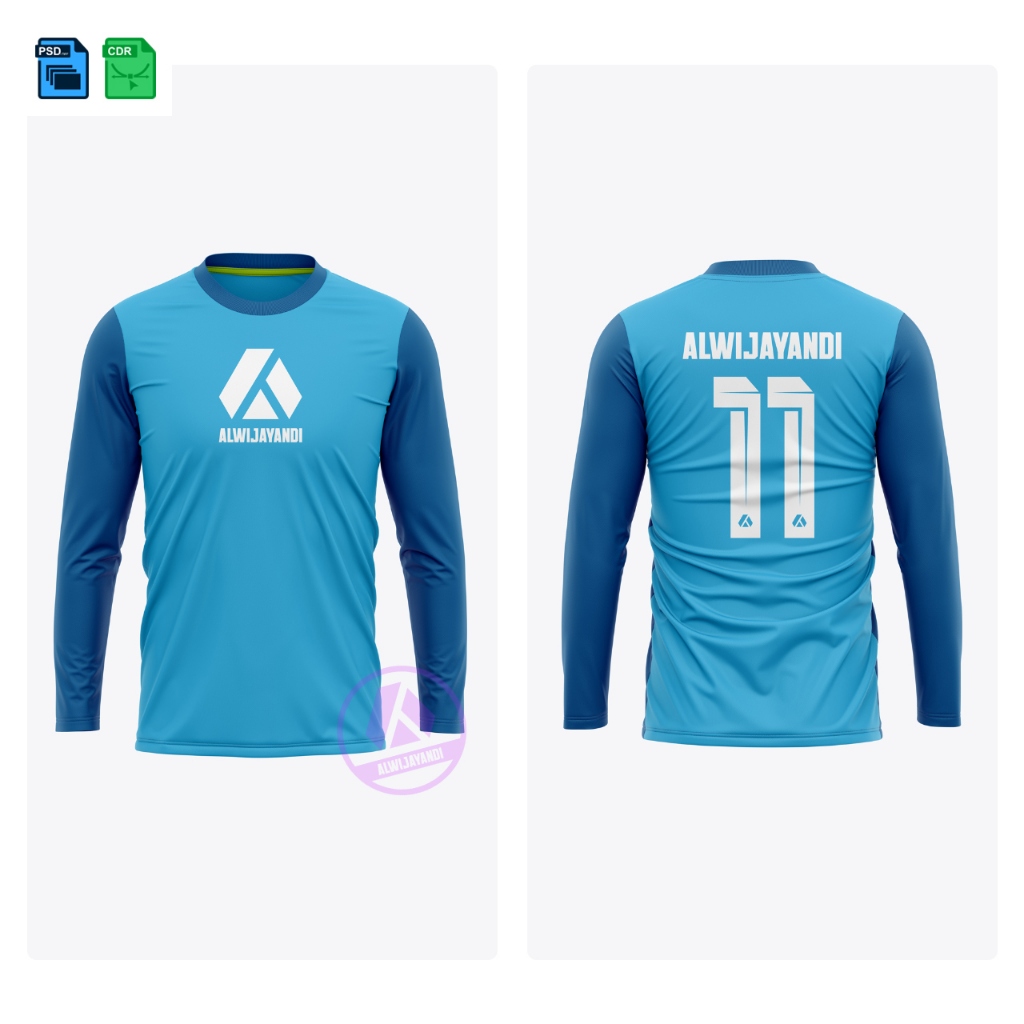 MOCKUP JERSEY ONECK LENGAN PANJANG // PS CDR