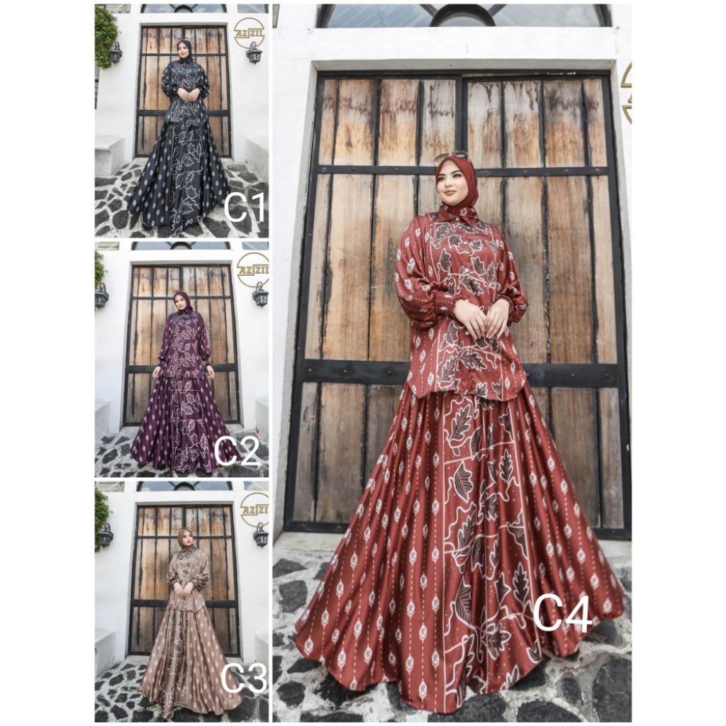 gamis syari UCEl Qisya jaya alqiblat rafanda dwina azizil