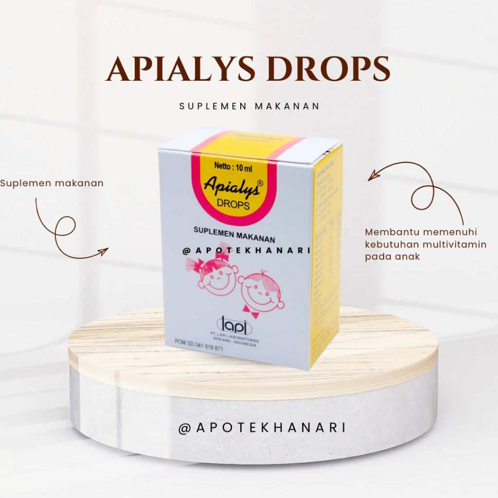 APIALYS DROPS 10 ML Vitamin Bayi - Suplemen vitamin peningkat nafsu makan pada bayi dan anak