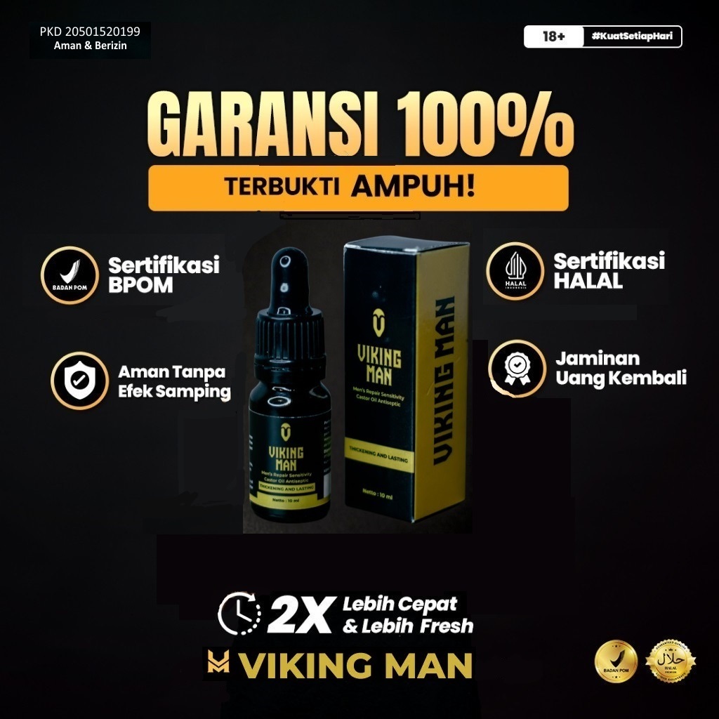 Oil Viking Man Minyak Jarak Mayapulut Herbal 100% Asli Pembesar Joni