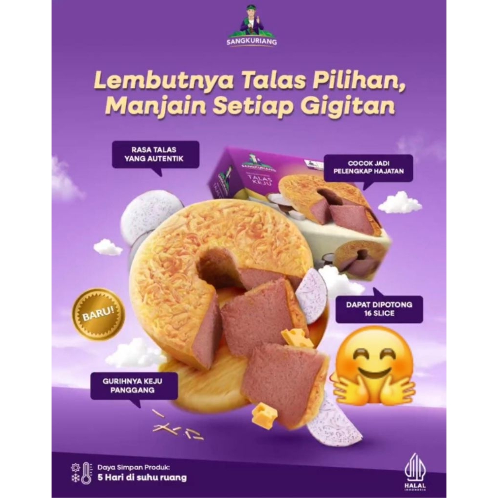Bolu Chiffon Talas Keju Sangkuriang