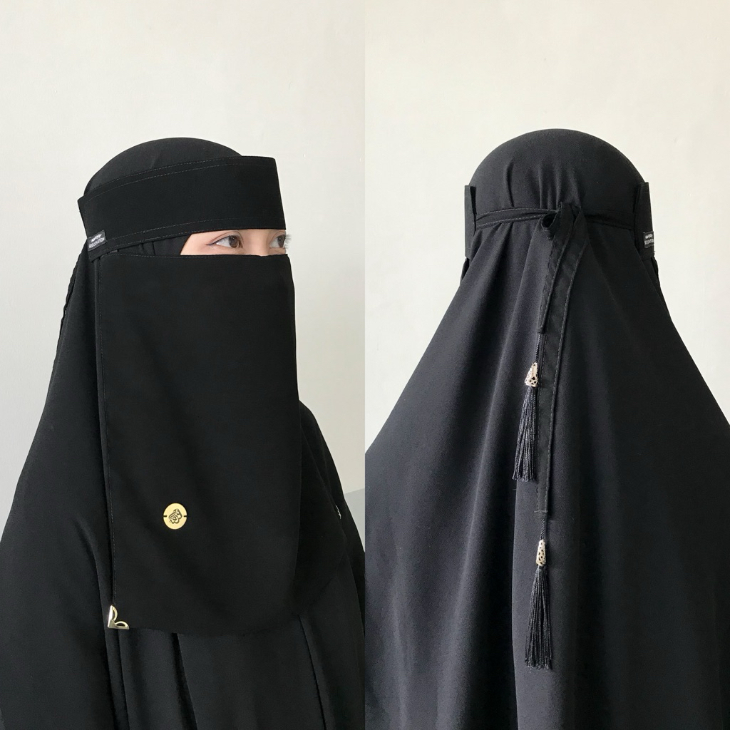 FAHIMY NIQOB - Niqab Bandana Poni Tassel tali kecil bedoon essm ped keras