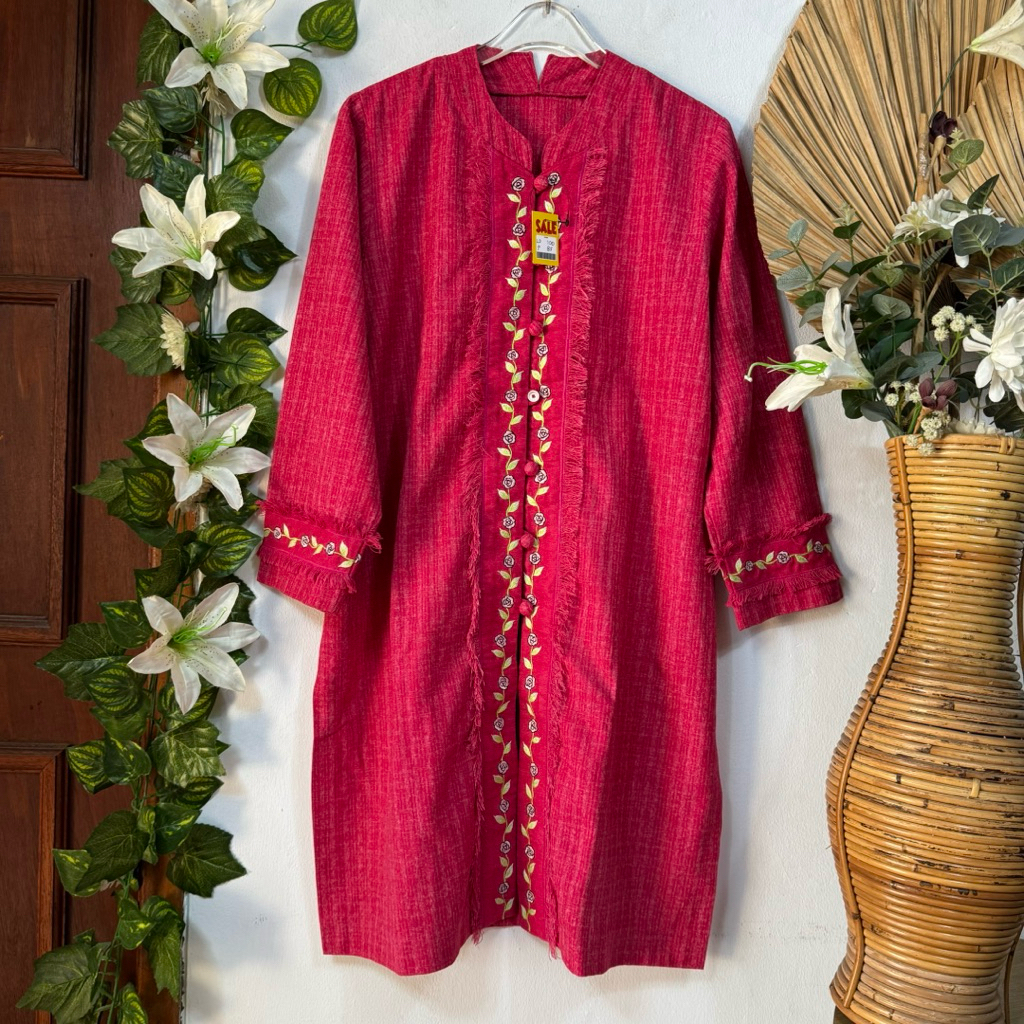 Tunik Katun Pink Fuschia