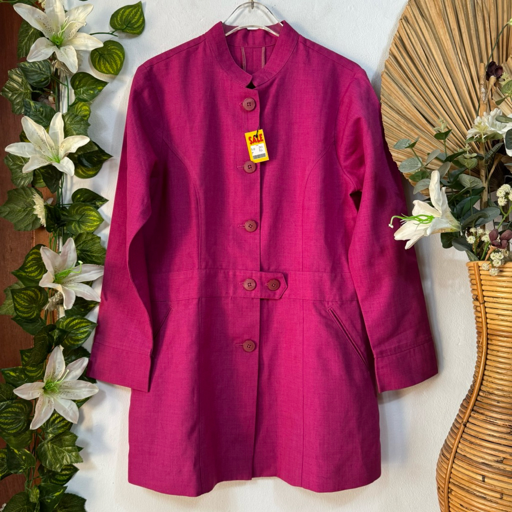 Tunik Blazer Pink Magenta Katun