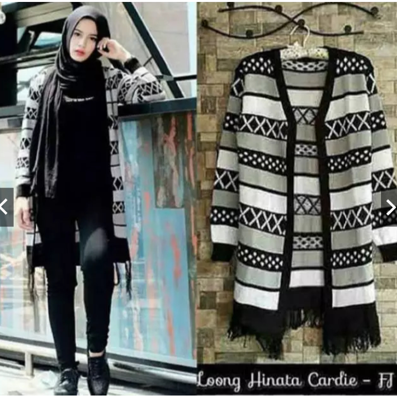 Cardigan rajut Long cardy hinata