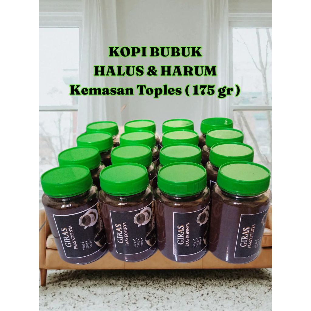 Kopi bubuk kemasan toples ( 16 toples )