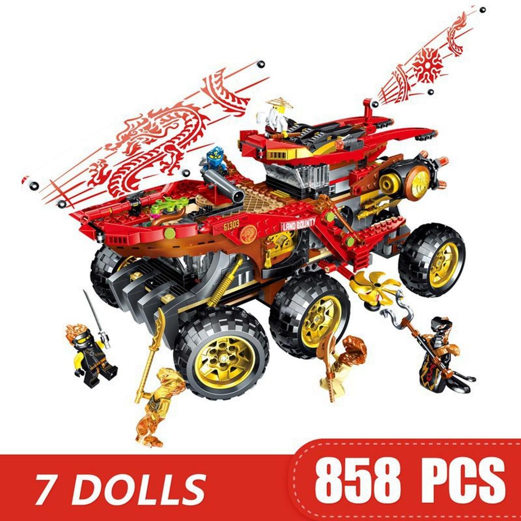 Bmz Lego 858pcs Main Balok Bangun Bentuk Truk ninja land bounty 70677