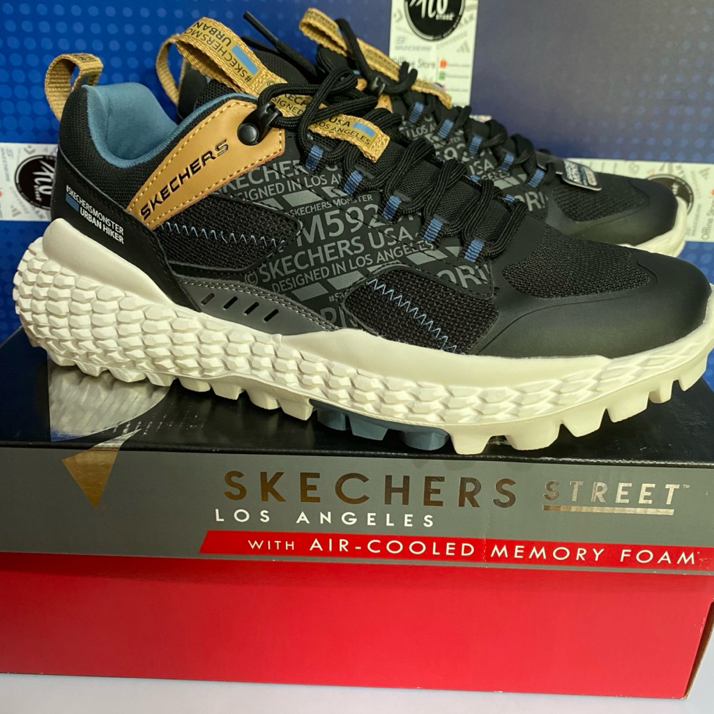 Size 41 Sepatu Skechers Monster 666131BLK Men Original