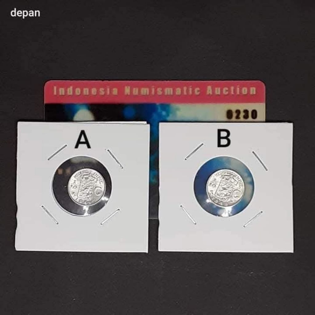 CD027 koin perak 1/10 gulden lustre original