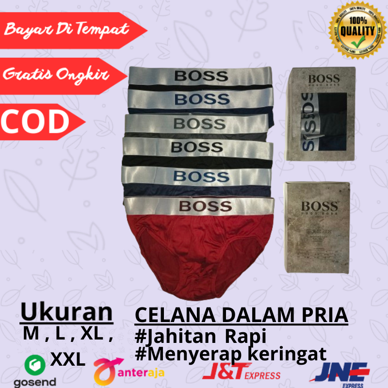 CELANA DALAM BOSS CD PRIA DEWASA CELANA DALAM COWO REMAJA CELANA DALAM KARET BOXER CD COWOK BOSS