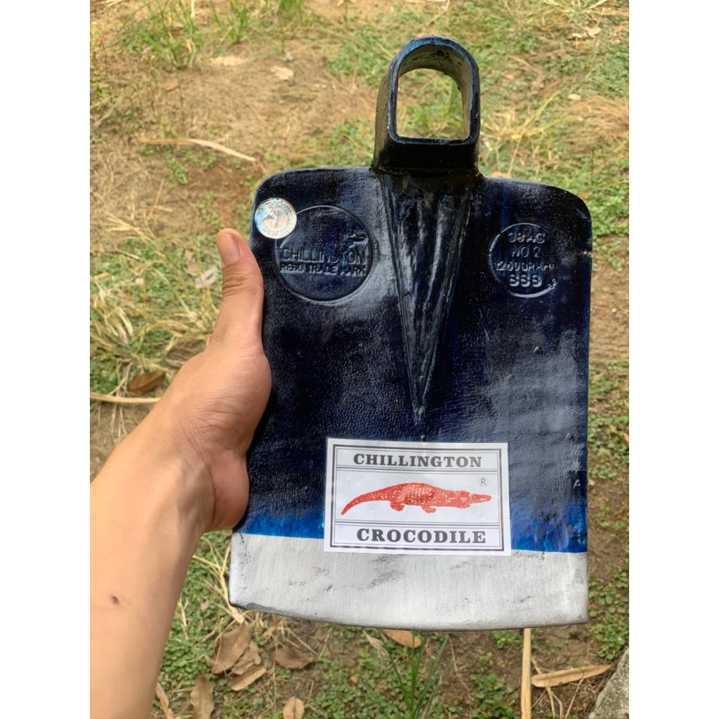 Promo Cangkul Cap Buaya Import Tebal- Pacul Tanah Sawah Original Baja Crocodile - Cangkul Crocodile 