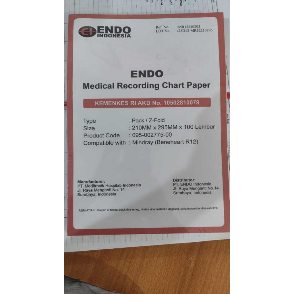Kertas Ekg R12 Mindray/Mindray Paper Ecg R 12