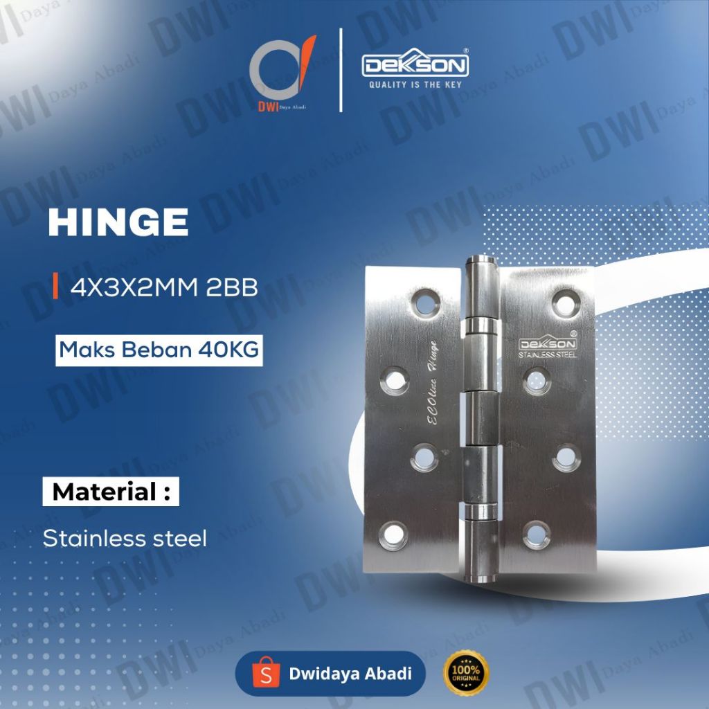 DEKKSON Engsel pintu Dekson 4 inchi Engsel 4x3x2mm 2BB SSS Engsel DEKKSON