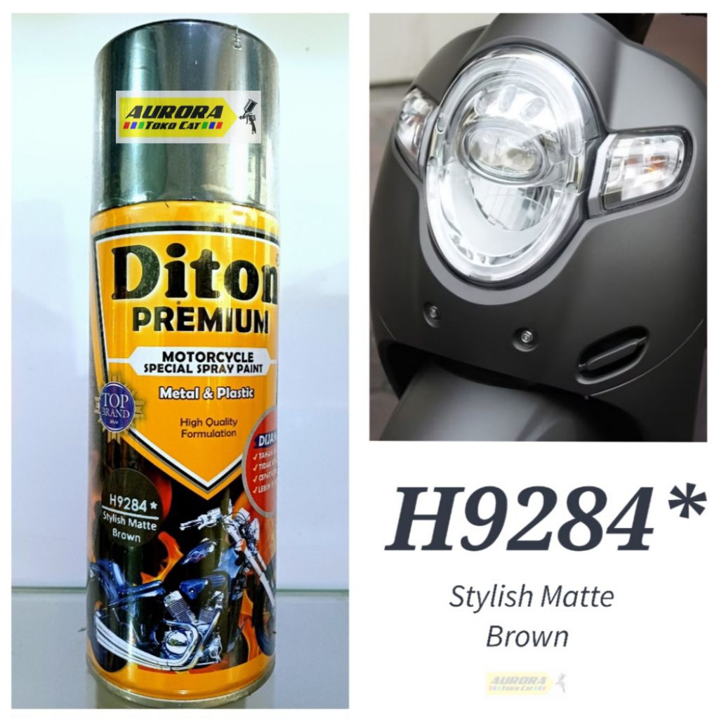 Cat Abu Abu Doff Scoopy Diton Premium Stylish Matte Brown H9284* Honda Scopy Grey Abu Kecoklatan