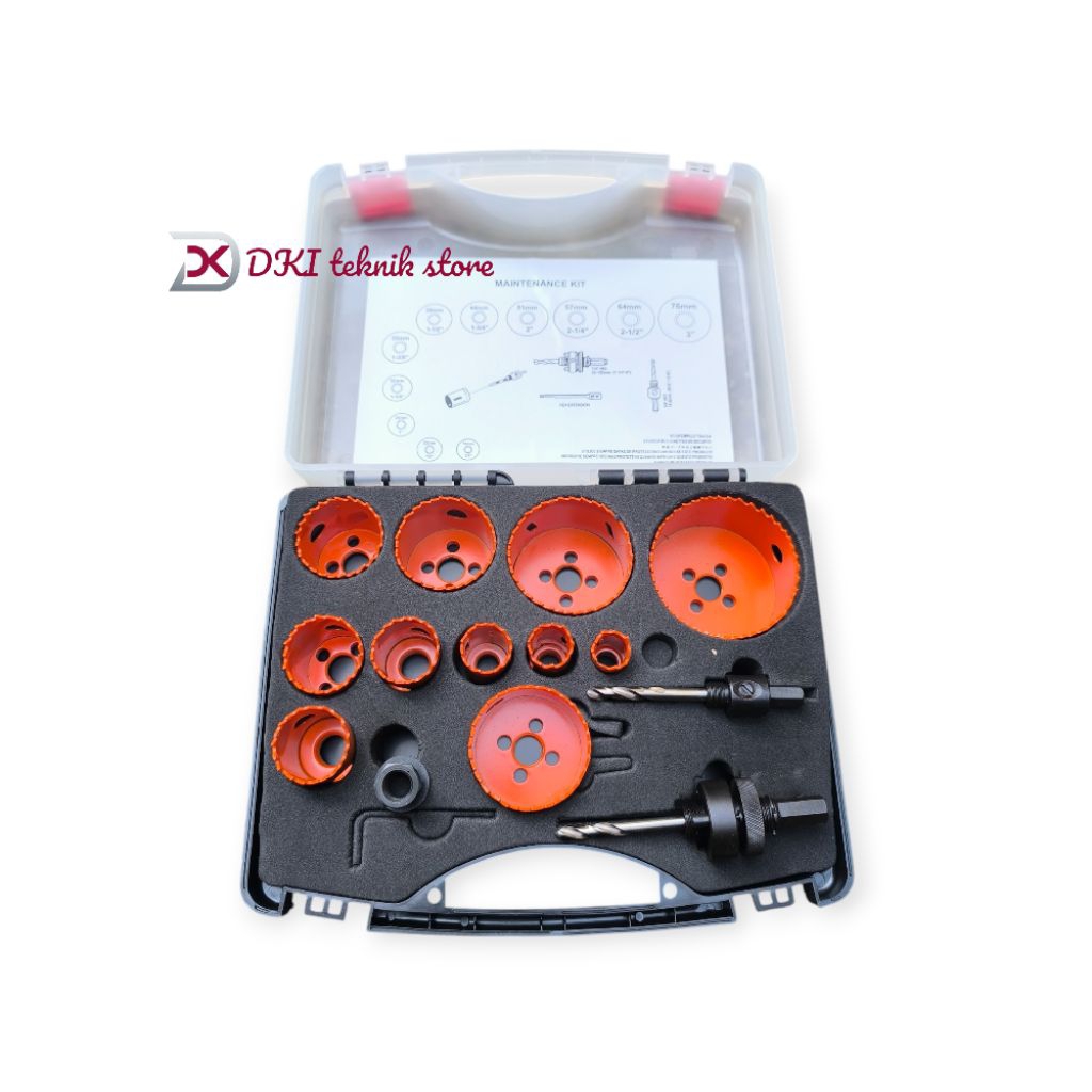 Hole Saw Metal Set Mata Bor Gergaji Bulat Lubang Plat Holesaw Besi Metal
