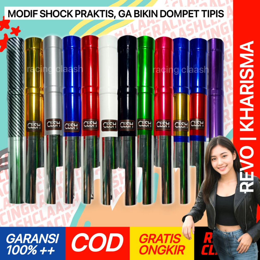 Racing Claash Cover Shock Depan Kharisma Revo Cover Shok Skok Sok Revo Kharisma Fit Fi 125 100 6