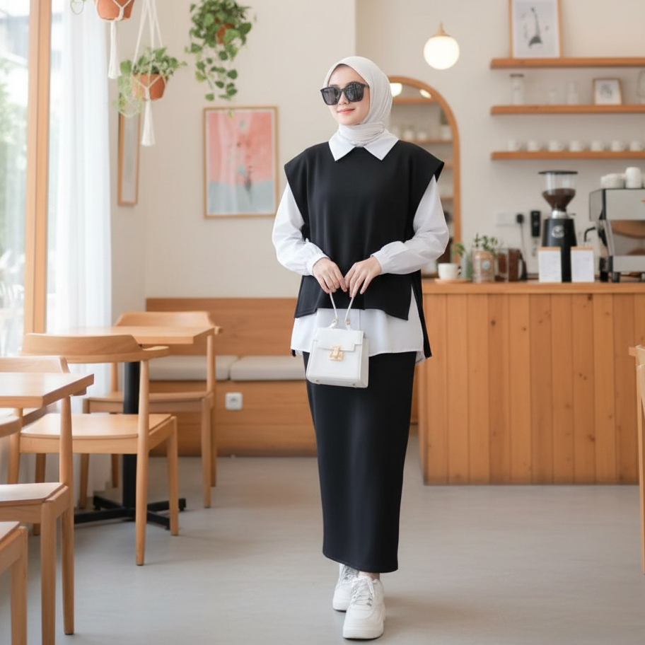 SETELAN ROK DAN ROMPI TALI / ONESET 2IN1 RAJUT TEBAL / SETELAN RAJUT PREMIUM