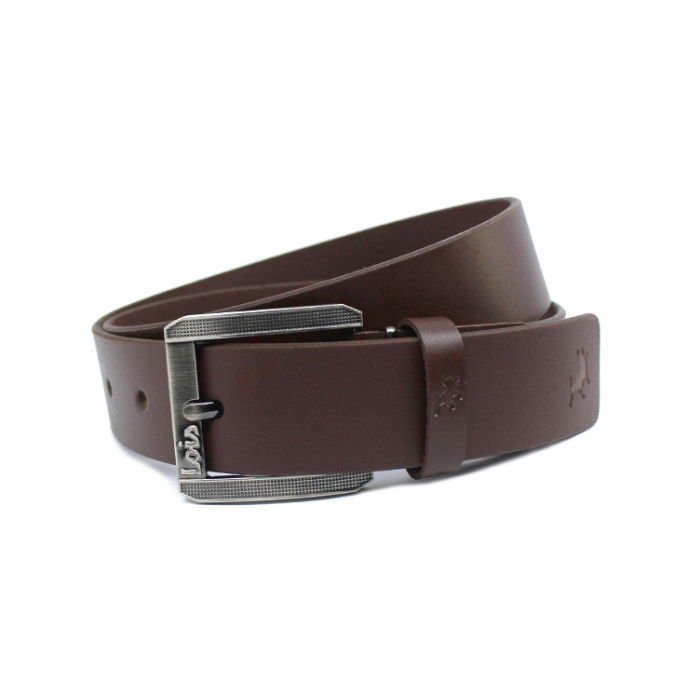 Belt Kulit B438NBR Belt Pria Gesper Ikat Pinggang Sabuk Pria Original Lois Cokelat