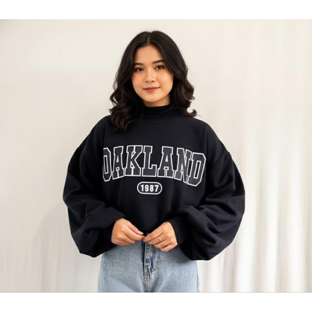 Sweater Crop Turtleneck OAKLAND 1987 Fleece (LD 110, P 43)