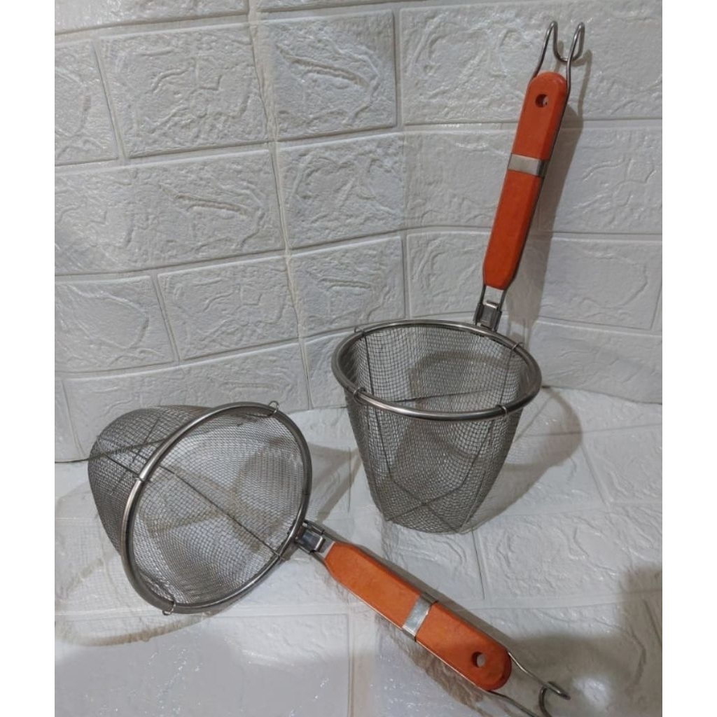 Sendok Saringan Mie Stainless Steel/Penyaring Mie Kocok Mie Ayam Mie Kuah/Noodle Strainer Stainless 