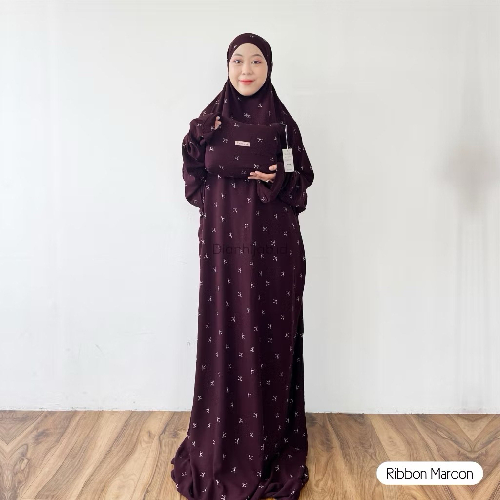 mukena motif premium terusan/Mukena terusan rayon