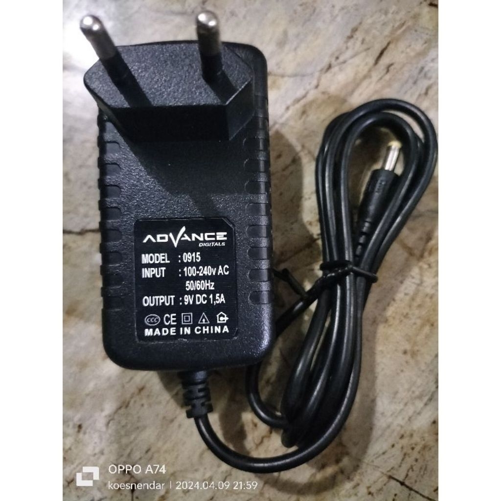 charger speaker advance 9V 1,5A