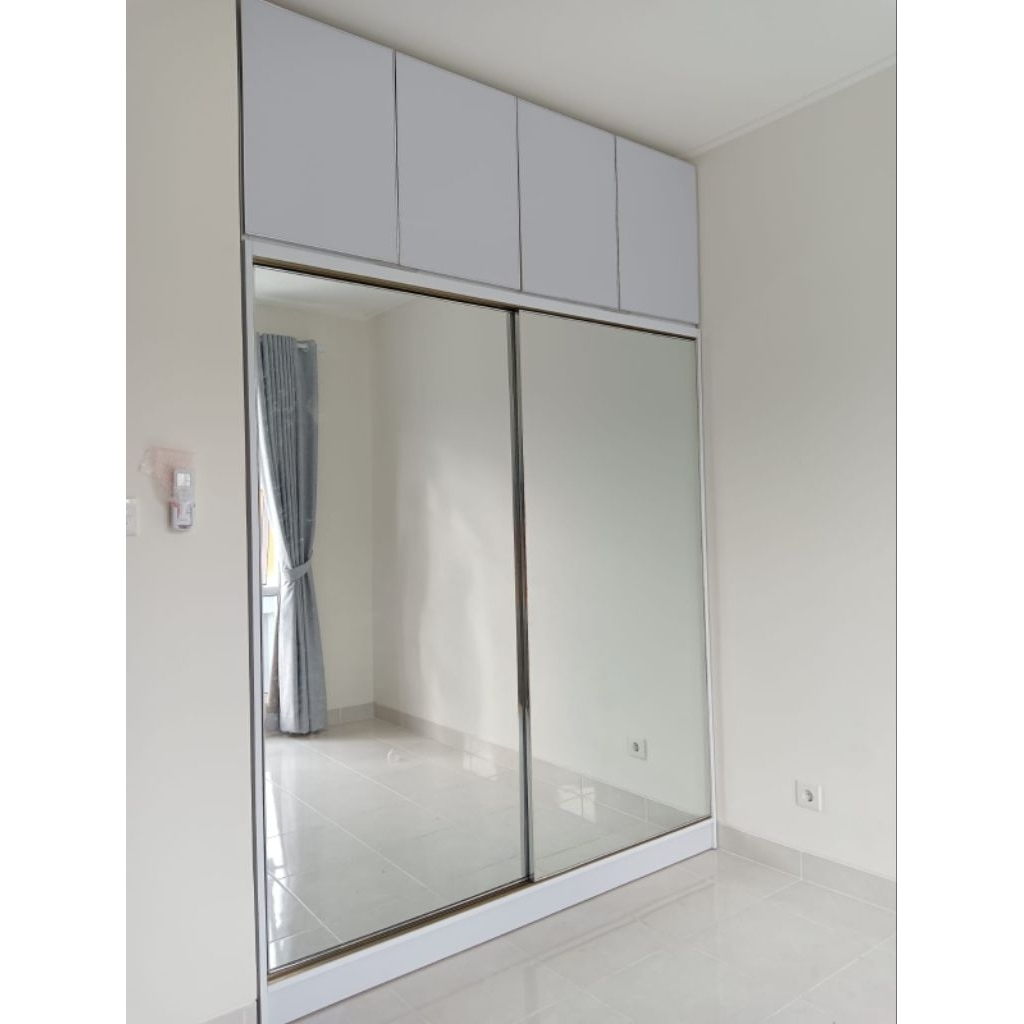 lemari 2 pintu sliding bahan blockboard hpl taco