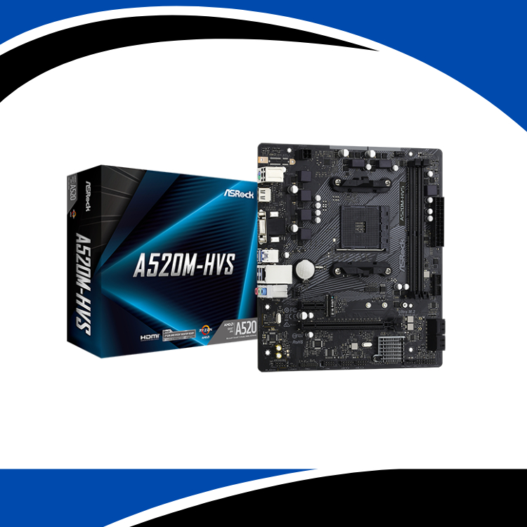 ASROCK A520M-HVS | Motherboard AMD A520 AM4 Micro ATX