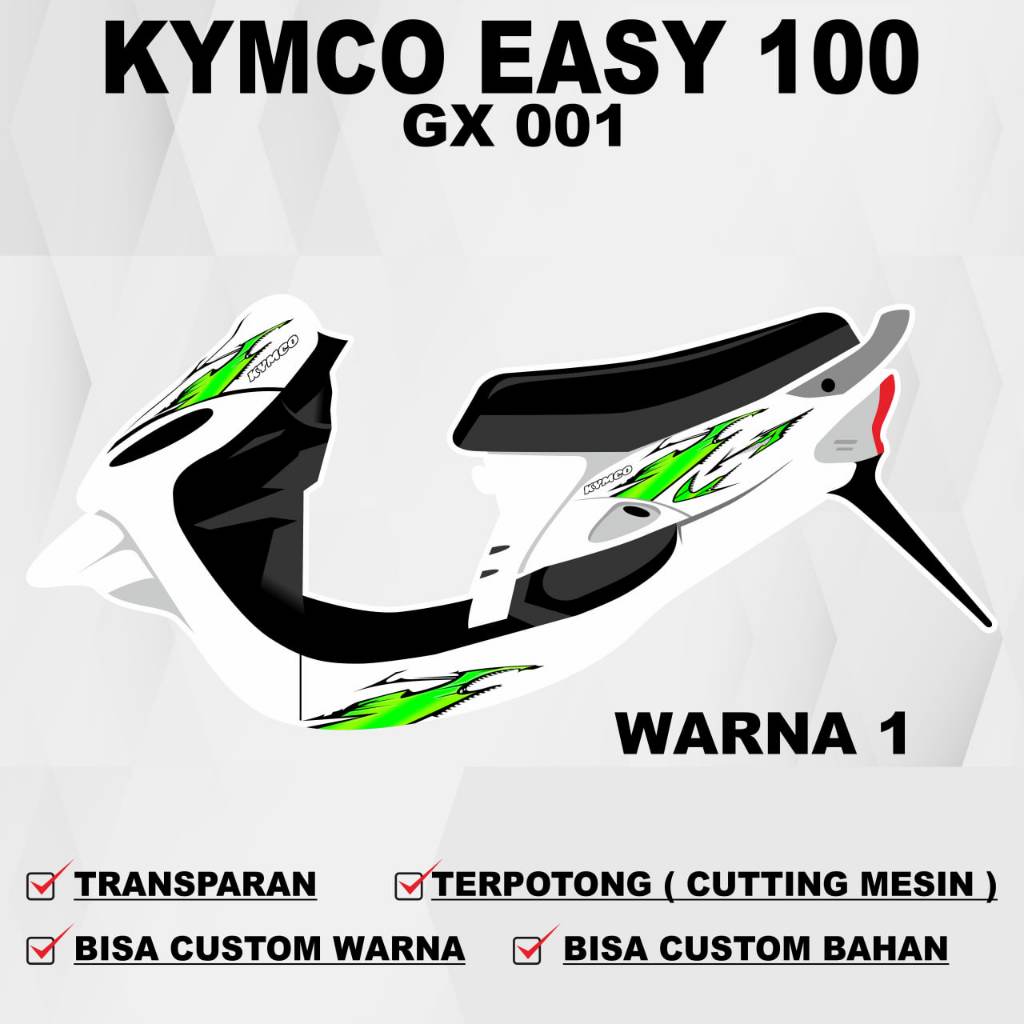 Stiker Kymco Easy 100 / Striping Kymco Easy 100 / Sticker Striping Decal Kymco Easy 100 grafis GX001